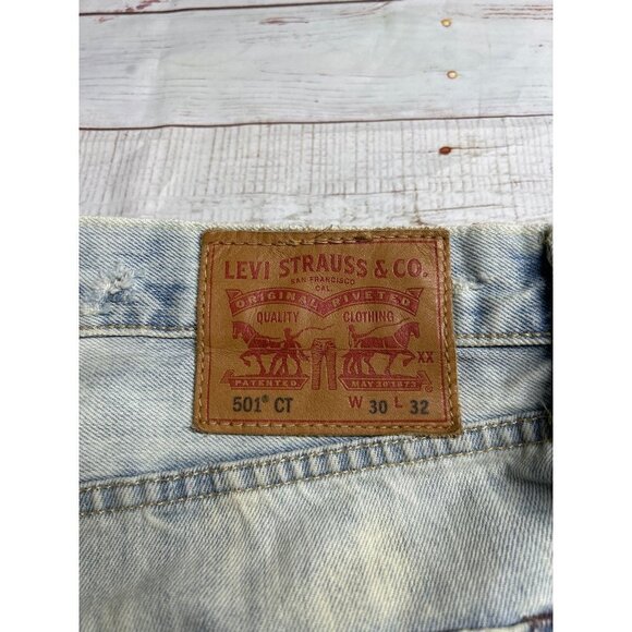 Levi’s Mens 501 Light Acid Wash High Rise Jeans Size 30/32 - Picture 8 of 12